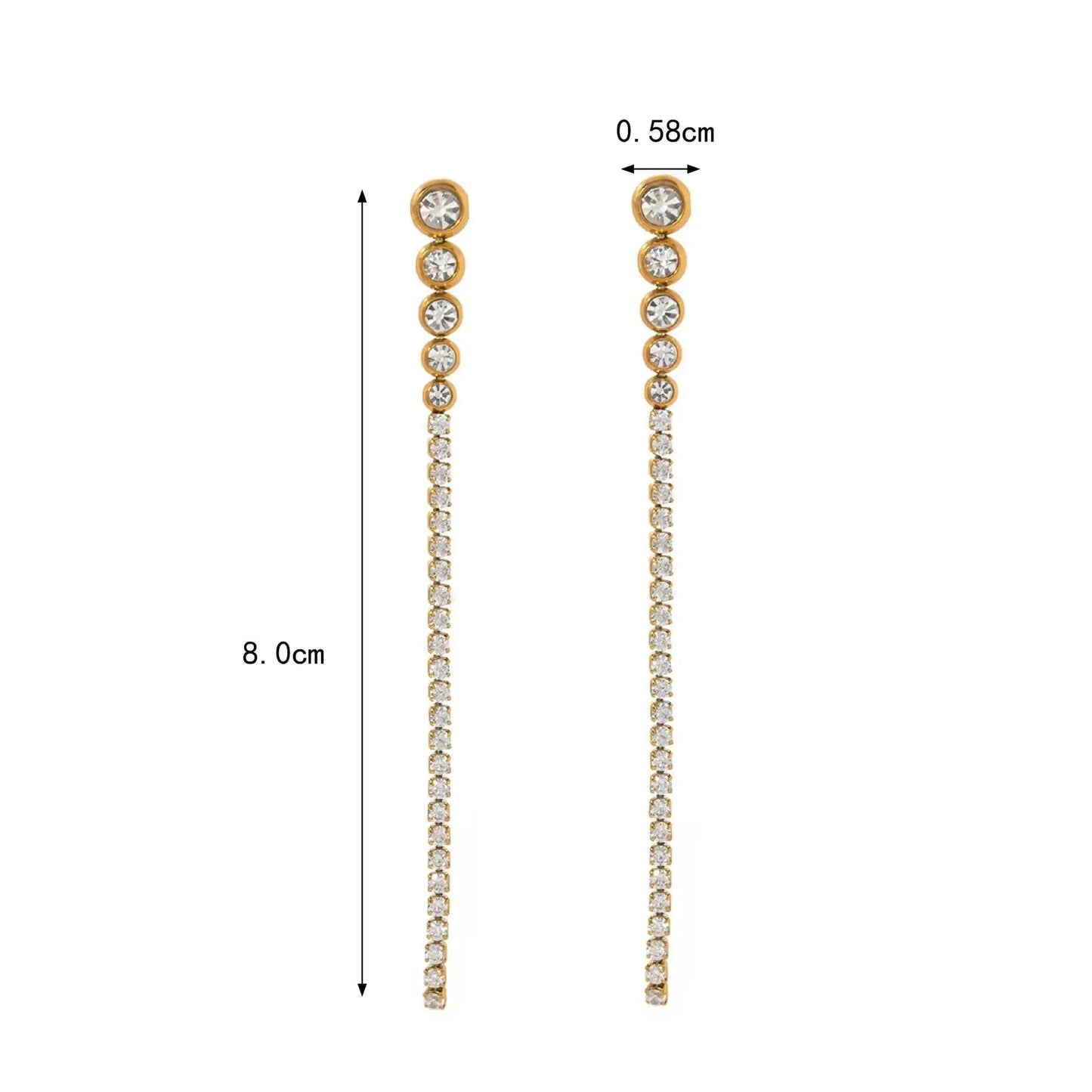 Fashion Extra Long Drop Earrings - Colour PoP shop name