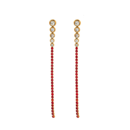 Fashion Extra Long Drop Earrings - Colour PoP shop name