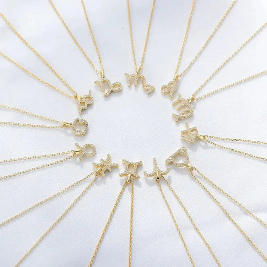 Gold Zodiac Necklace shop name