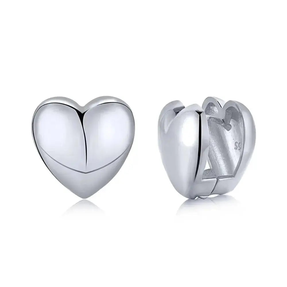 Hearts Large Statement Claw Huggie Earrings Lumeni Jewellery