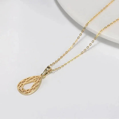 Hollow Drop Pendant Necklace shop name