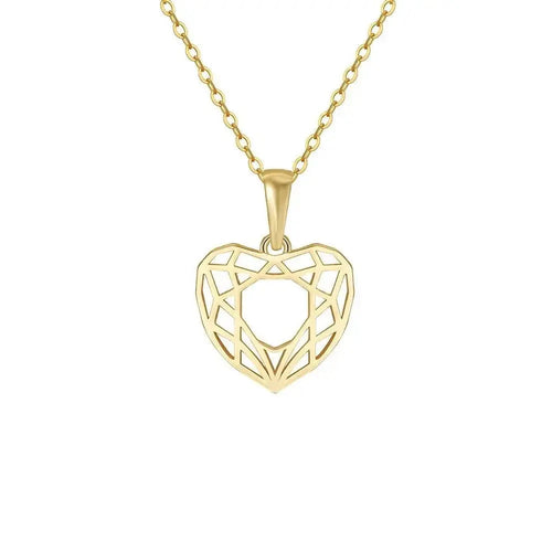 Hollow Heart Pendant Necklace shop name