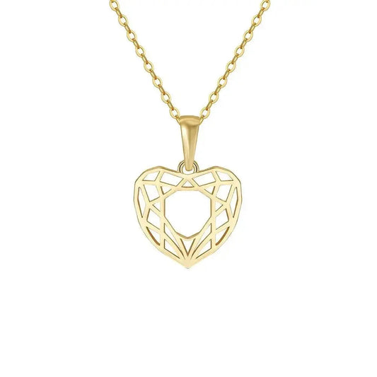 Hollow Heart Pendant Necklace shop name