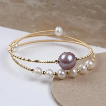 Hot Sale Natural Freshwater Pearl Adjustable Bangles shop name
