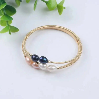 Hot Sale Natural Freshwater Pearl Adjustable Bangles shop name