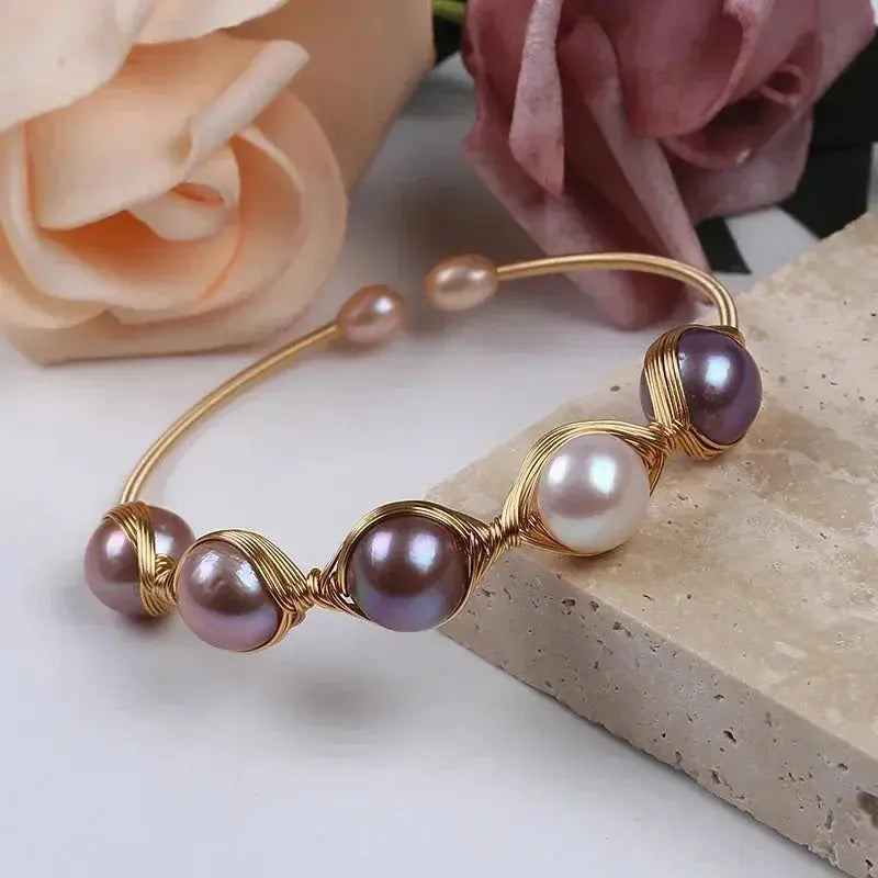 Hot Sale Natural Freshwater Pearl Adjustable Bangles shop name
