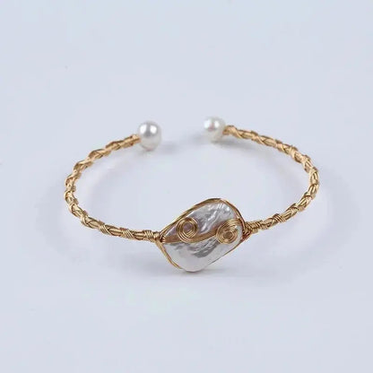 Hot Sale Natural Freshwater Pearl Adjustable Bangles shop name