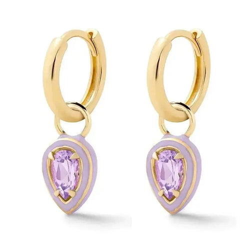 Little Gem pastel  Colour Drop Hoops shop name
