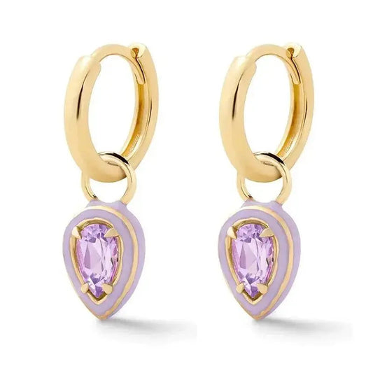 Little Gem pastel  Colour Drop Hoops shop name