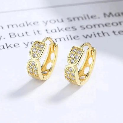 Elegant Pave Bow Huggie Earrings