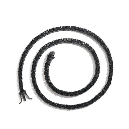 Midnight 2 Black Unisex Moissanite Diamond Tennis Chain:
Available in Bracelets and Necklaces D/VVS