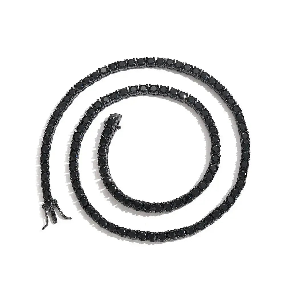 Midnight Chain Black Diamond Necklace Unisex