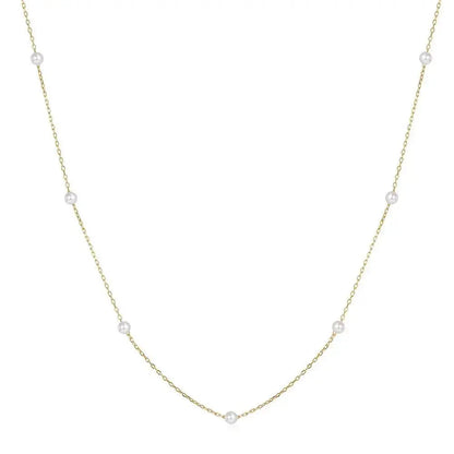 Minimalist pearl necklace shop name