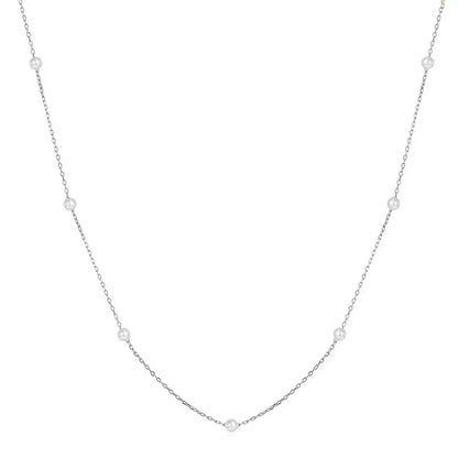 Minimalist pearl necklace shop name