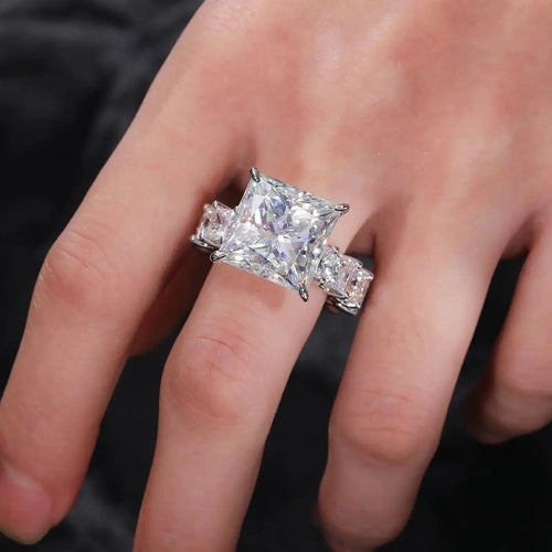 Platinum 5 Ct Moissanite Engagement or Wedding Ring Lumeni Jewellery
