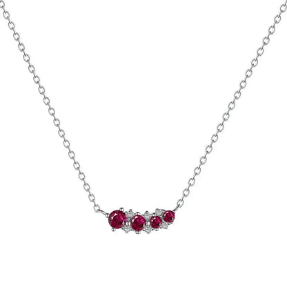 Red Ruby accent zircon Necklace shop name