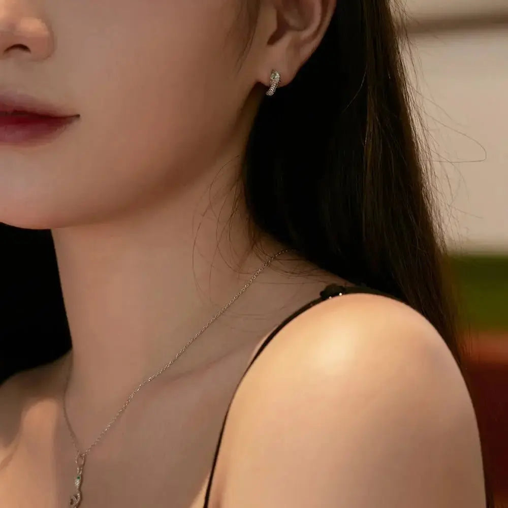 Silver Serpent Hoop Earrings Lumeni Jewellery