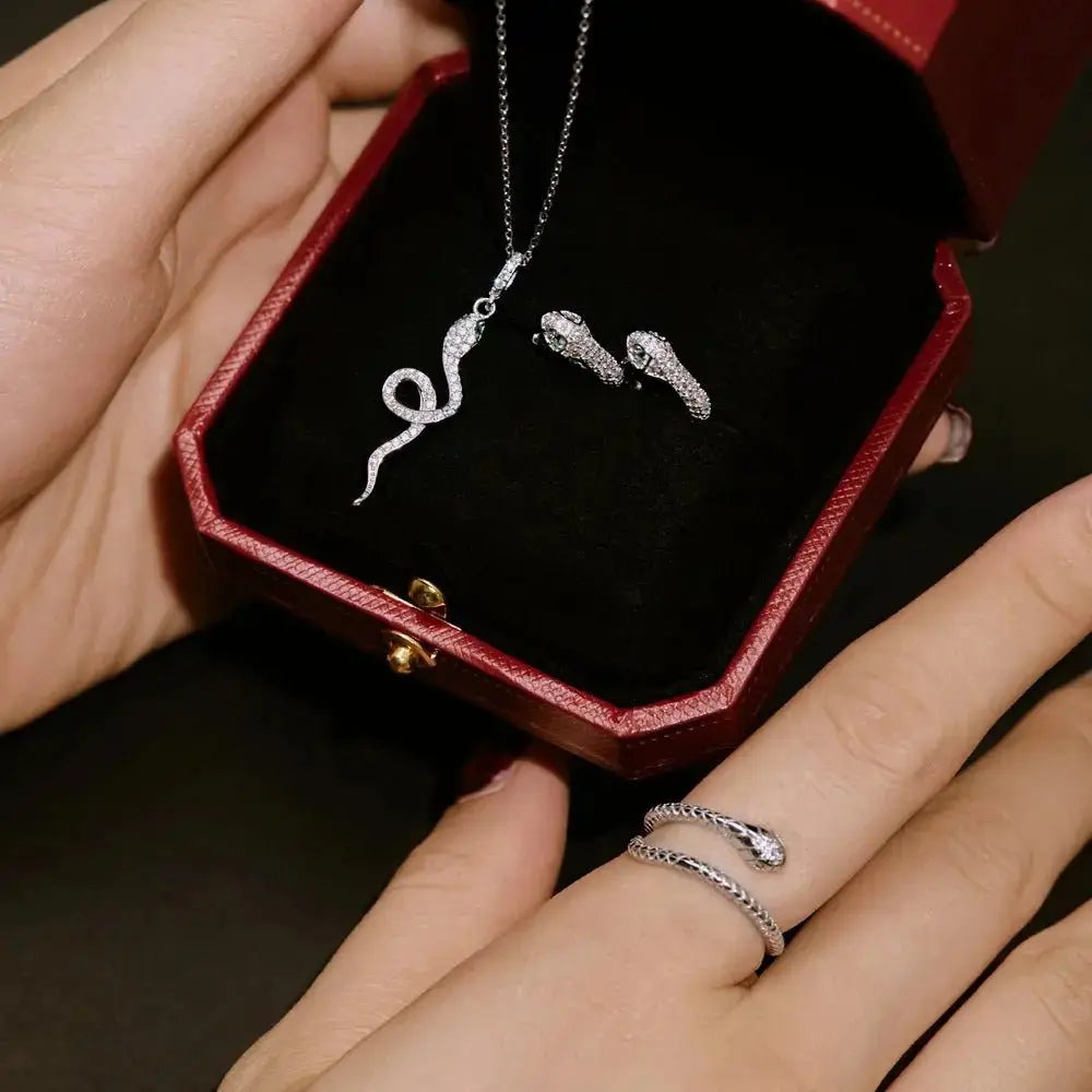 Silver Serpent Hoop Earrings Lumeni Jewellery