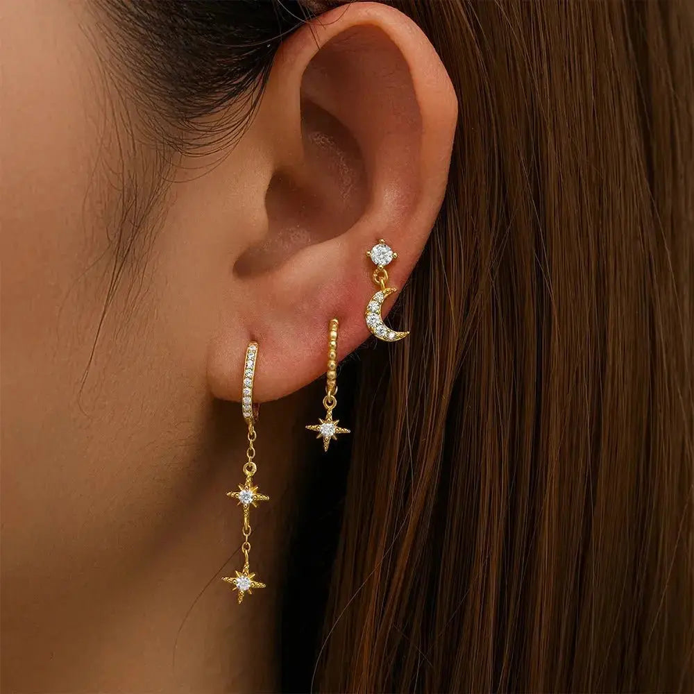 Star Trio Stack Hoops SETS shop name