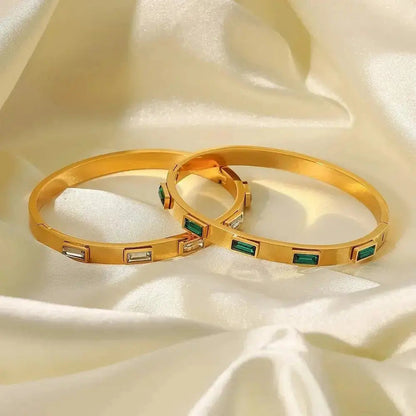Stylish 18K Baguette Diamond Bracelet shop name