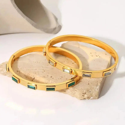 Stylish 18K Baguette Diamond Bracelet shop name
