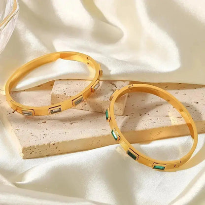 Stylish 18K Baguette Diamond Bracelet shop name