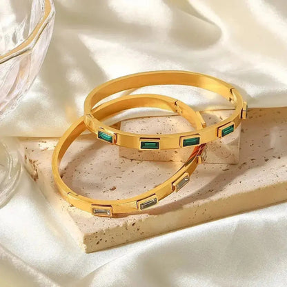 Stylish 18K Baguette Diamond Bracelet shop name