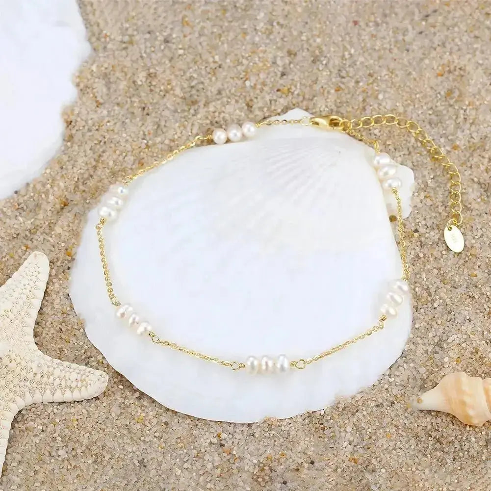 Summer Dainty Pearl Anklet shop name