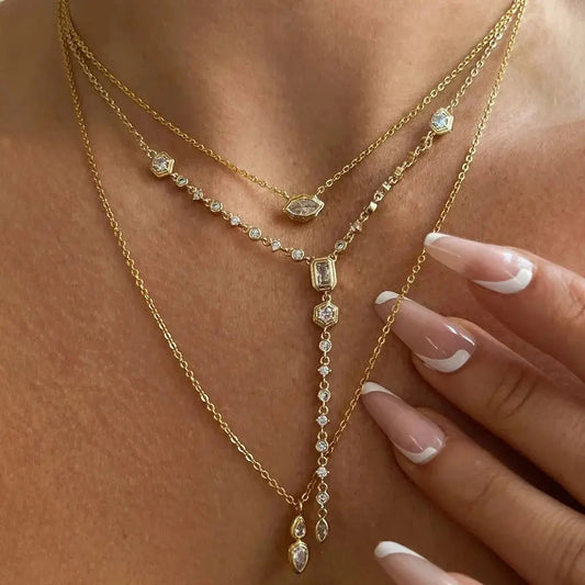 The Day to Night Necklace Layered Set of Three shop name