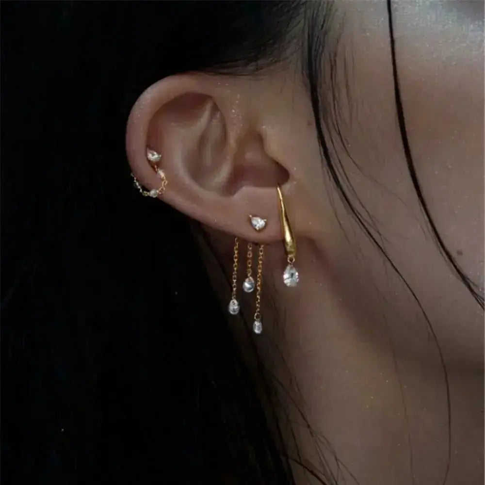 Three is Charm Gold Tassel Jacket Earrings shop name