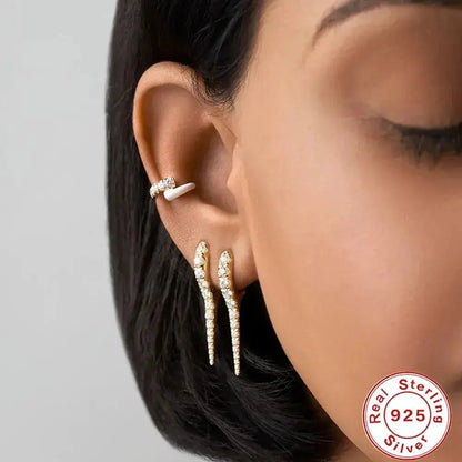 Unique Rivet Hoop Earrings Silver shop name