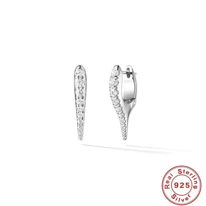 Unique Rivet Hoop Earrings Silver shop name