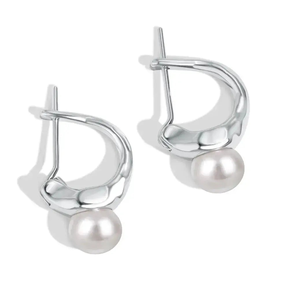 Vintage Pearl Silver Earrings 337 Lumeni Jewellery